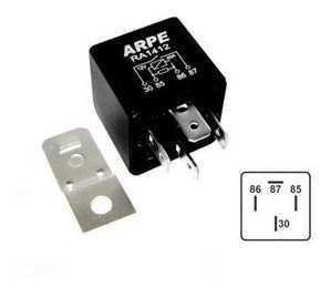 RELE AUXILIAR 12V 4 TERM. 70A C/SUP.