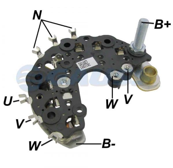 PLACA DIODO ALTERNADOR P/ PEUGEOT RENAULT 206 CLIO 2180788