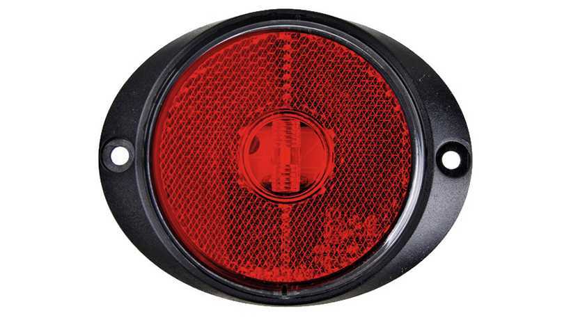 LANTERNA LATERAL LED OVAL VERMELHA (FIO) RANDOM