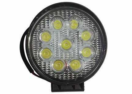 FAROL AUXILIAR 9 LEDS BRANCO BIVOLT 27W GROSSO