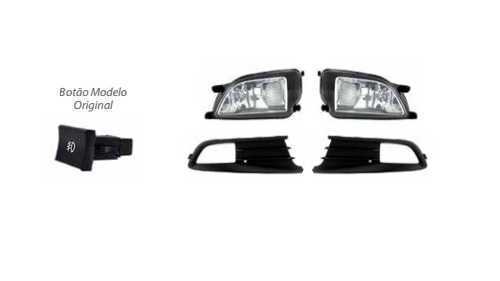 KIT FAROL AUXILIAR GOL G6 C/INT.ORIGINAL C/MOLDURA CROMADA