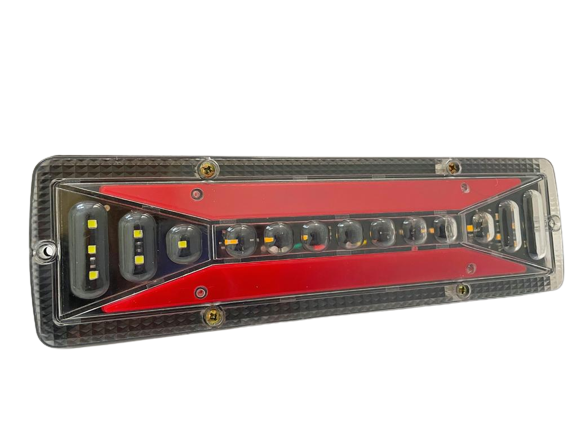 LANTERNA TRASEIRA UNIVERSAL 12V 24V BIVOLT LED SEQUENCIAL